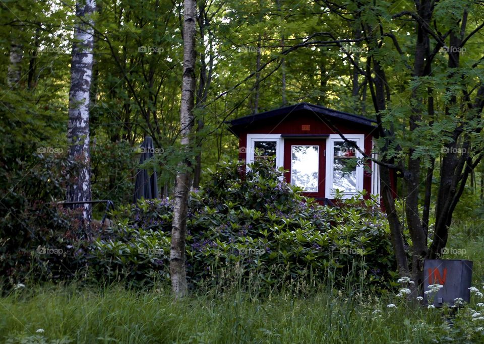 Mini cottage at Kivinokka island at Helsinki, Finland