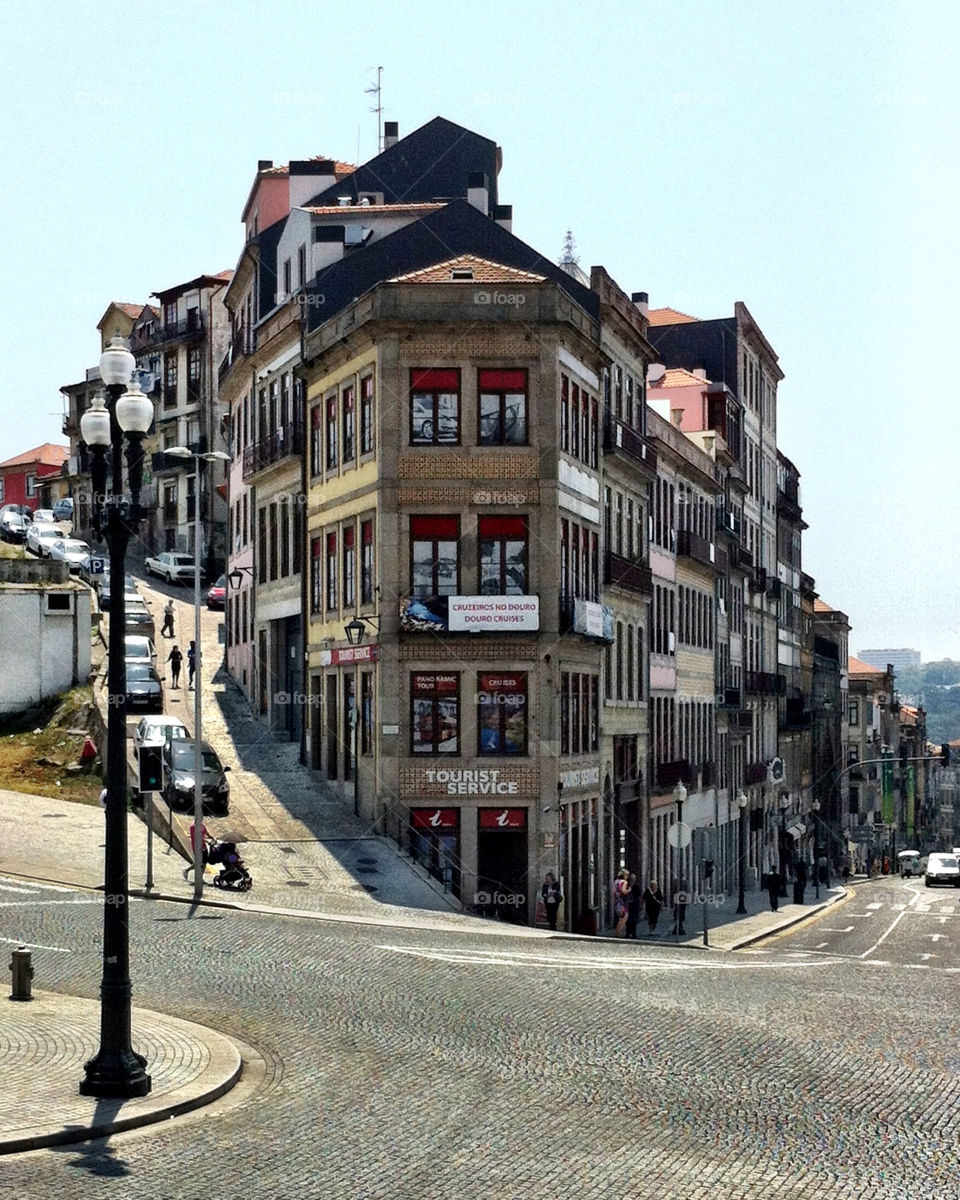 street buildings portugal neighborhood by pixelakias