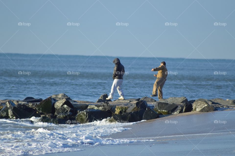 Walk on Beach in Cold Weather