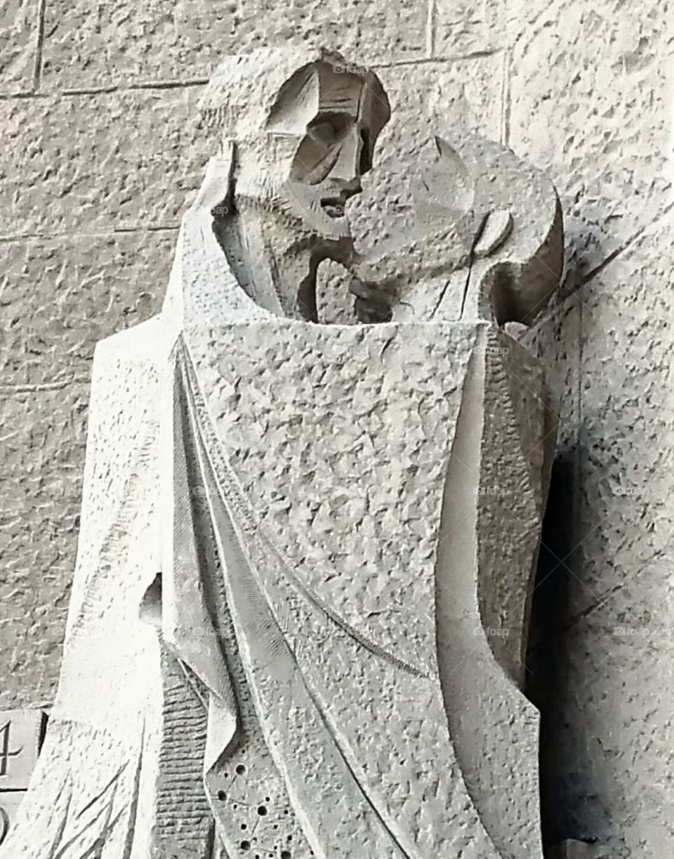 The Kiss. Detail from Sagrada Familia.