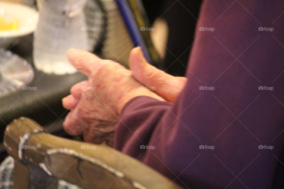 Aged Clapping hands 