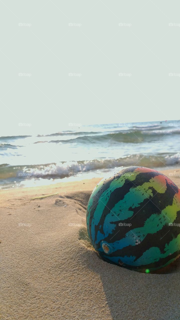 ball and beach