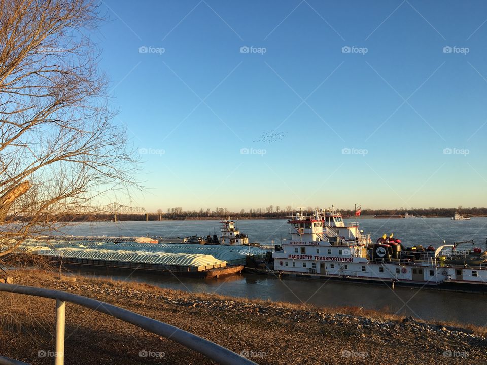 The Ohio and Mississippi Rivers Meet