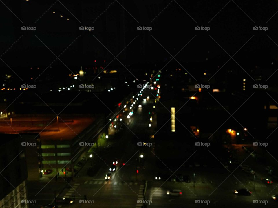 City, Street, Light, Evening, Blur