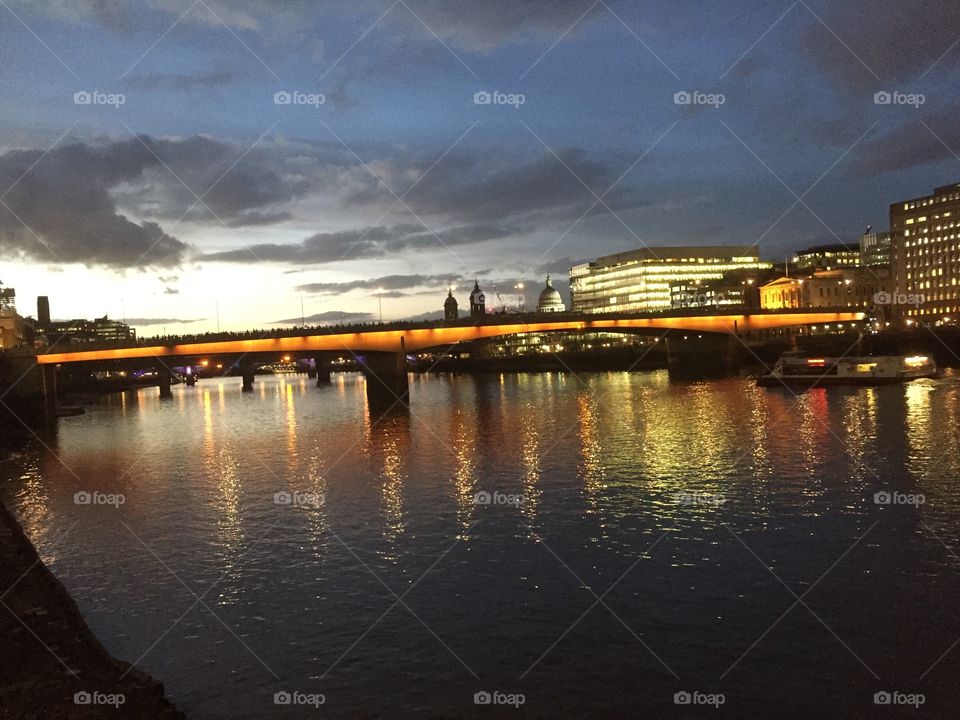 Water, Sunset, No Person, River, Reflection