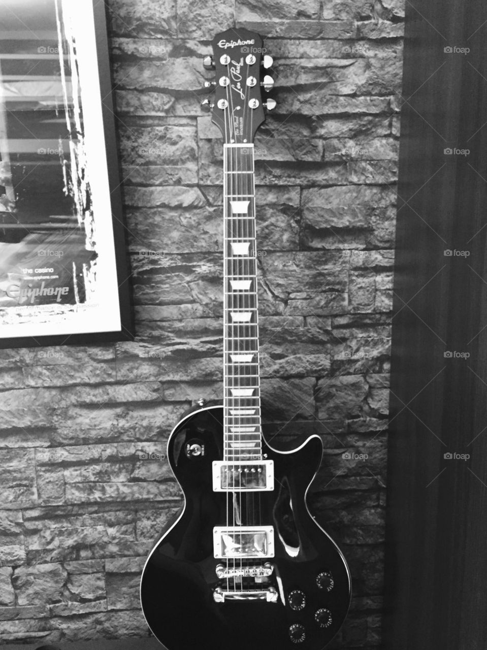 Black and white guitar