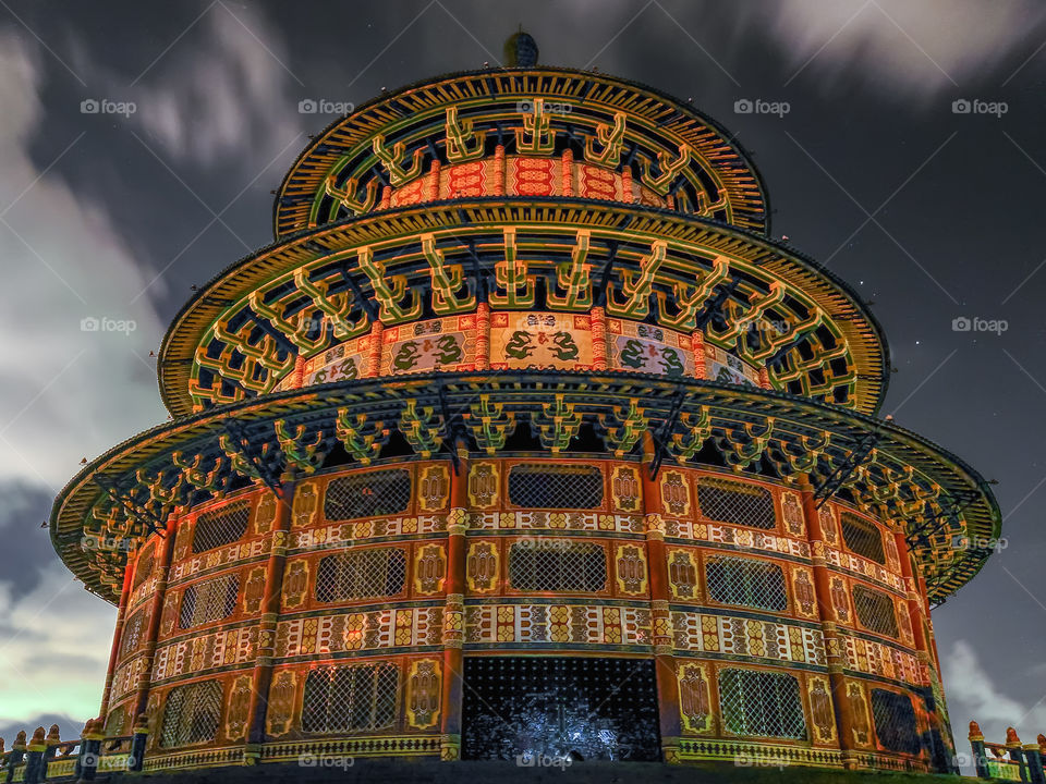 night in Tian Ti Pagoda