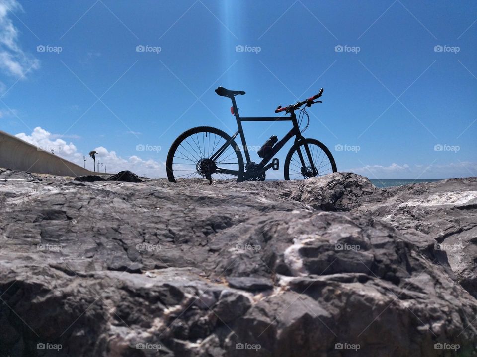 bike and blue