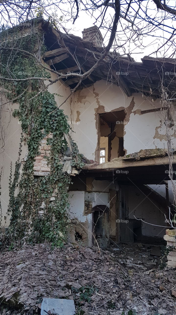 Abandoned house in bulgarian village.