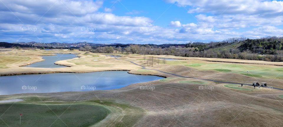 Golf Course and Mountains