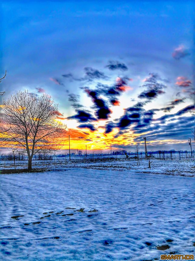 tramonto invernale
