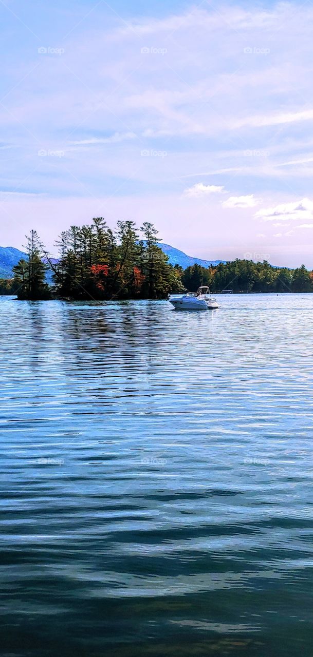 Sailing towards the island!