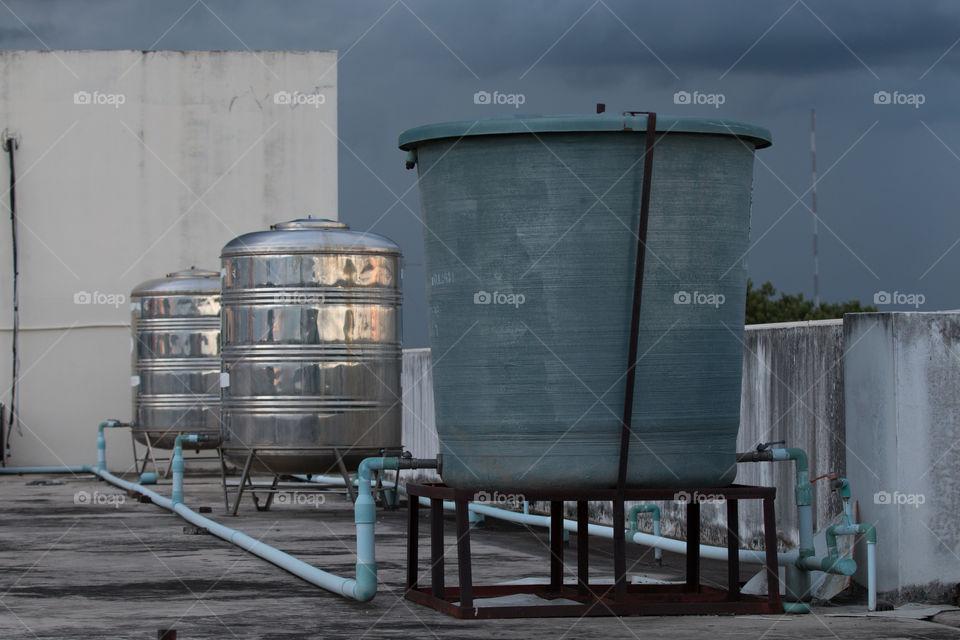 Water tank in the rooftop