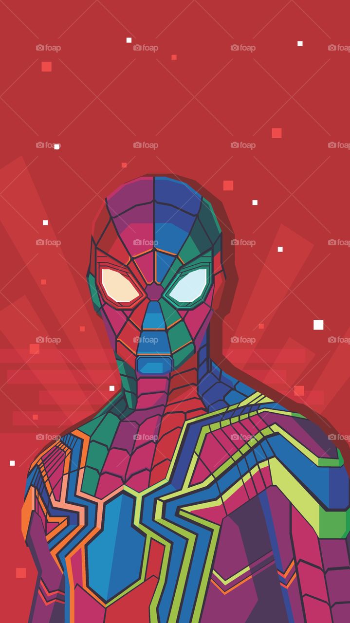 Spider Man Iron Spider Pop art