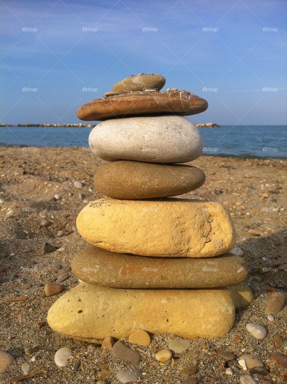 Zen moment on the beach