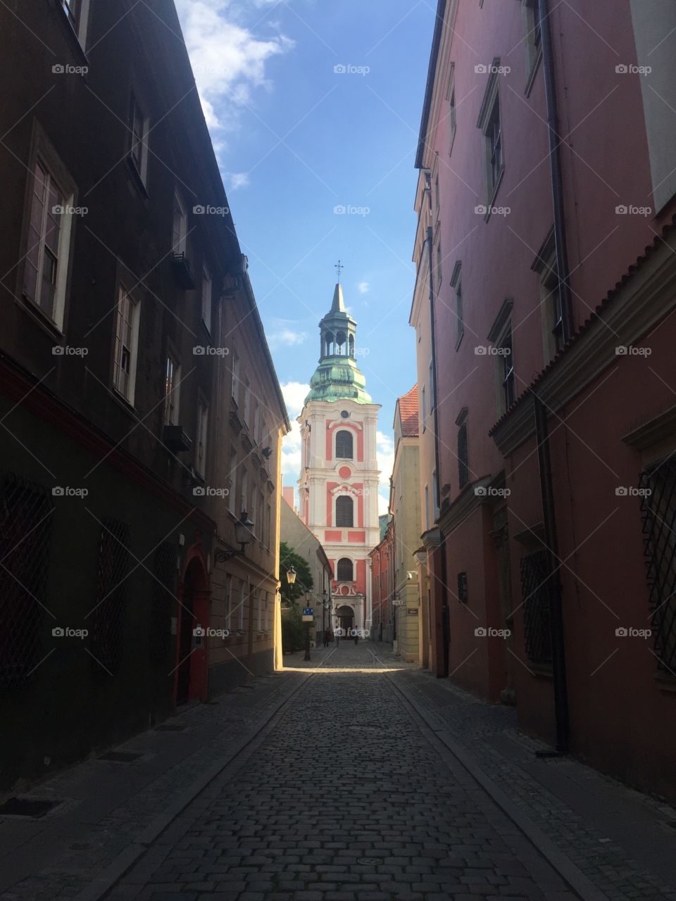 A narrow street in Wroclaw oldtown