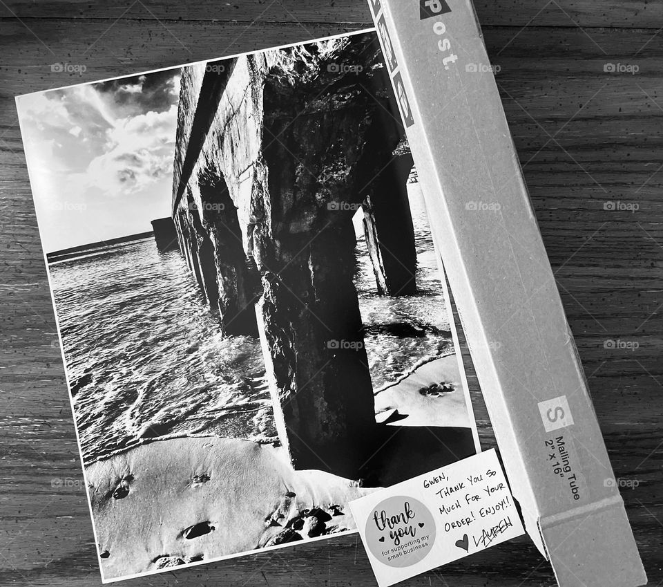 Pier print, selling prints on Etsy, making art sales, making money from selling art, mailing out orders from Etsy store, making prints