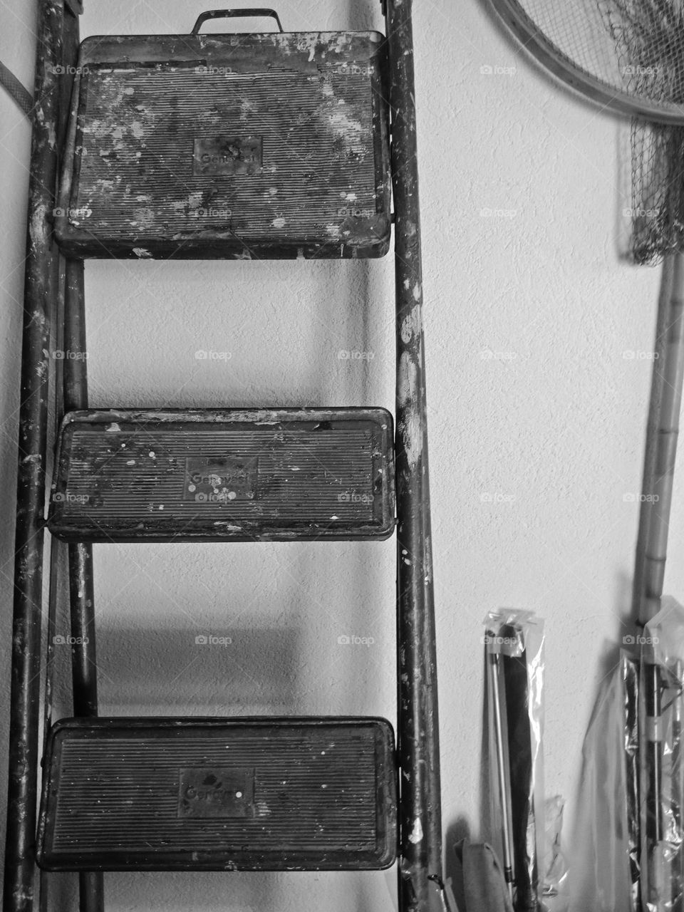 Old metal ladder