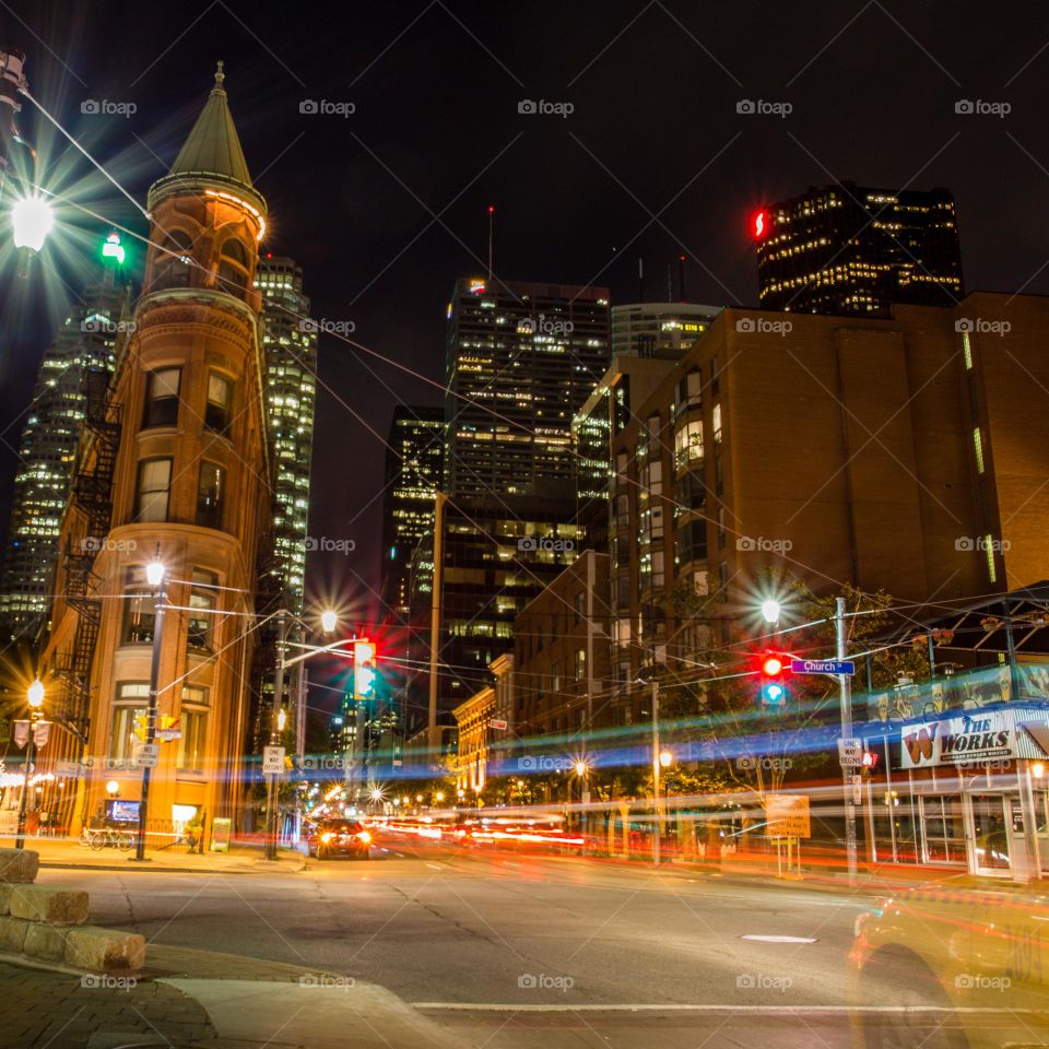vibrant windows at night challenge.  lights and windows.