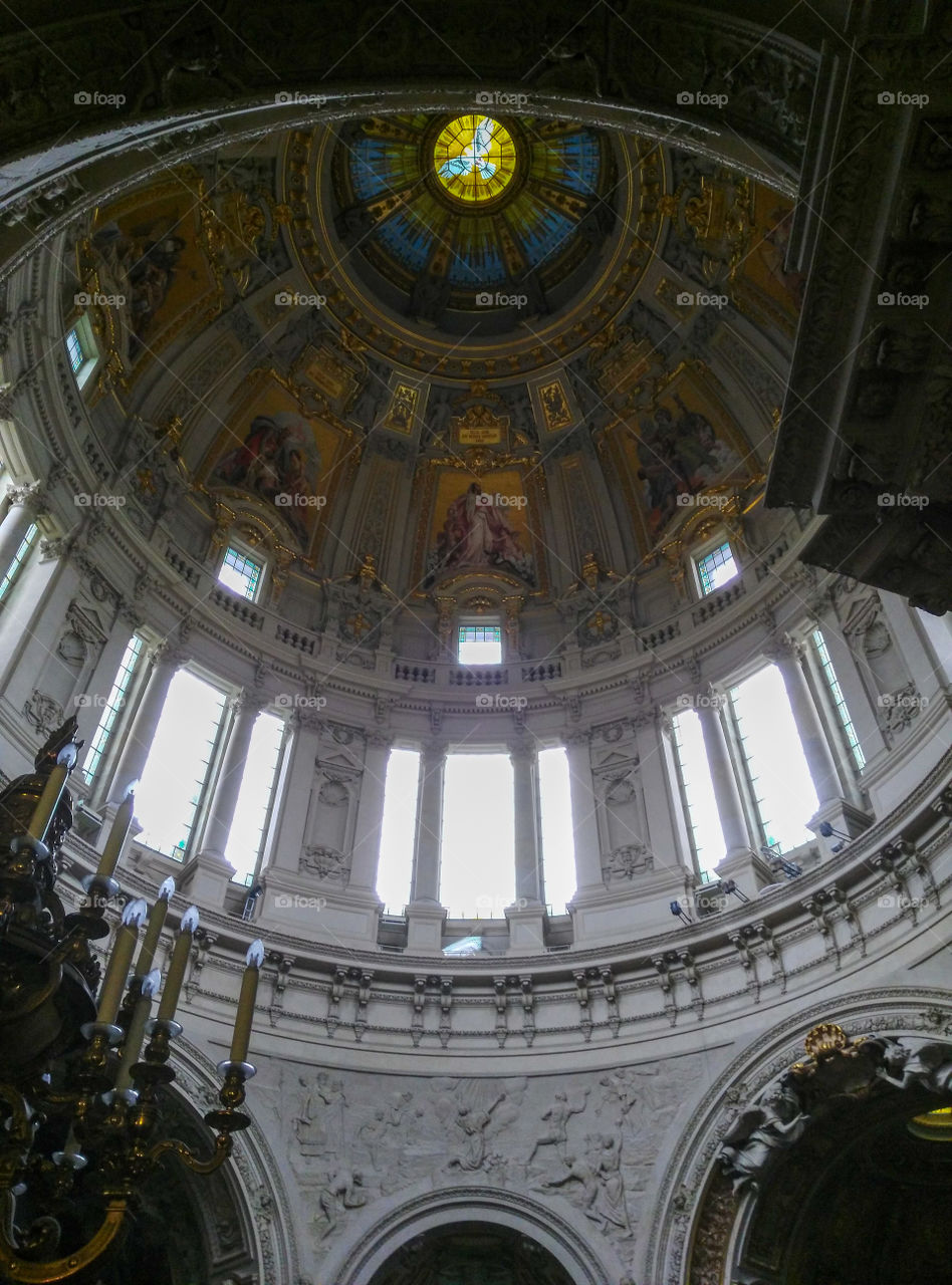 The view of the dome of the Berlin Cathedral