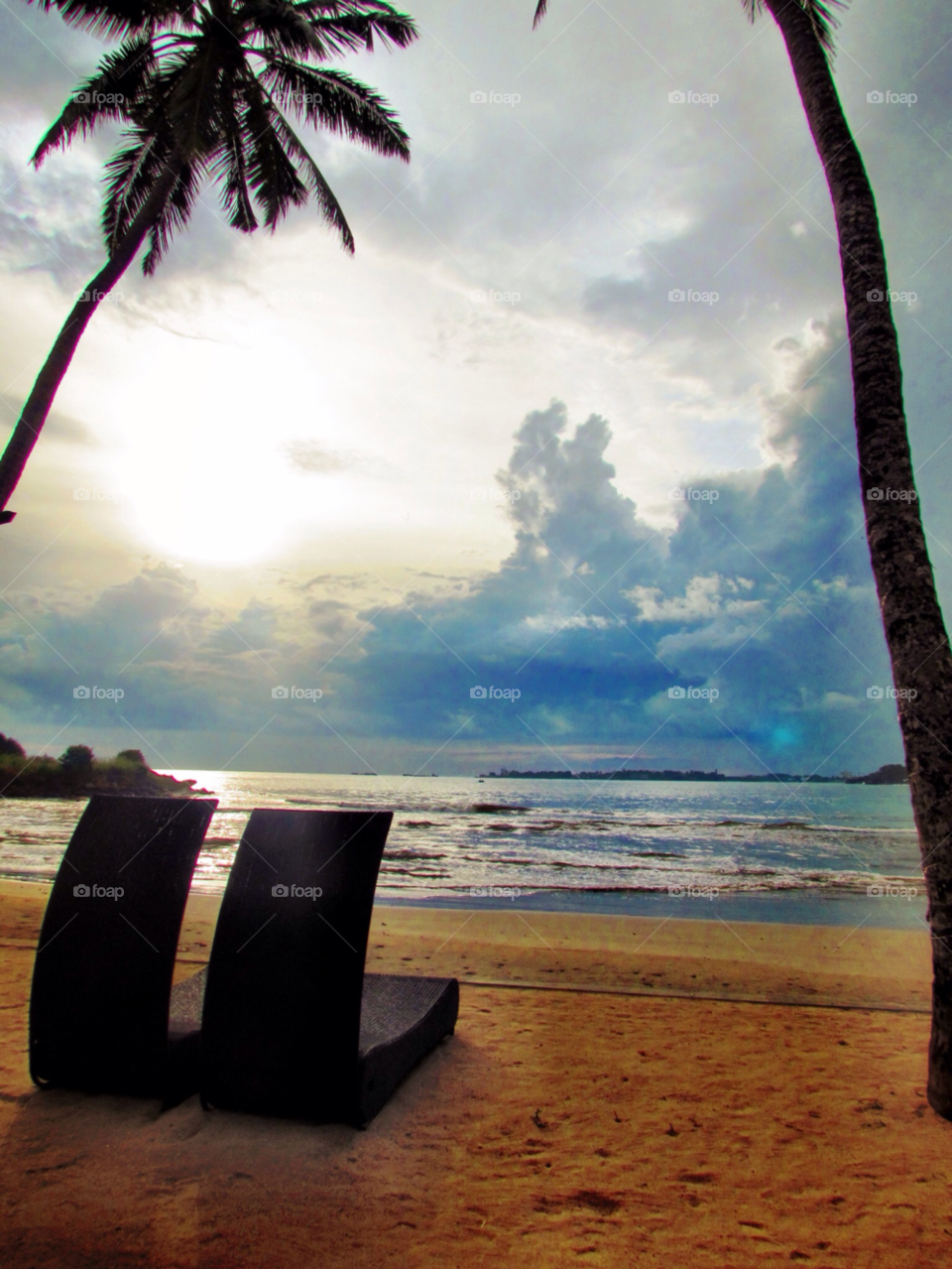 beach ocean sunset sun by jadeh