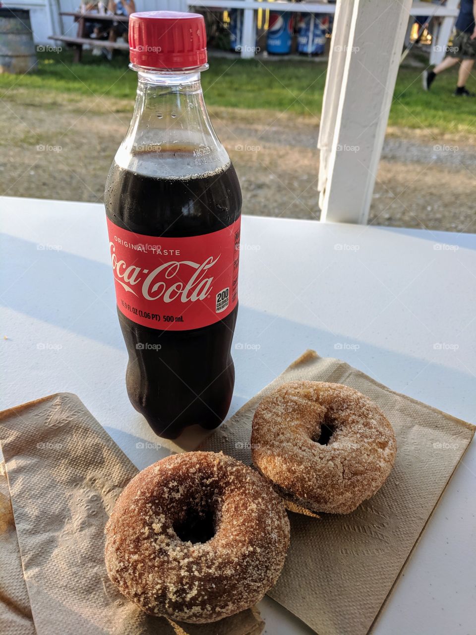 Coke and donuts