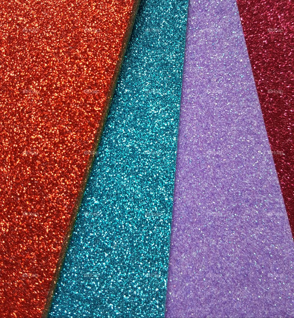 Rainbow glitter craft paper
