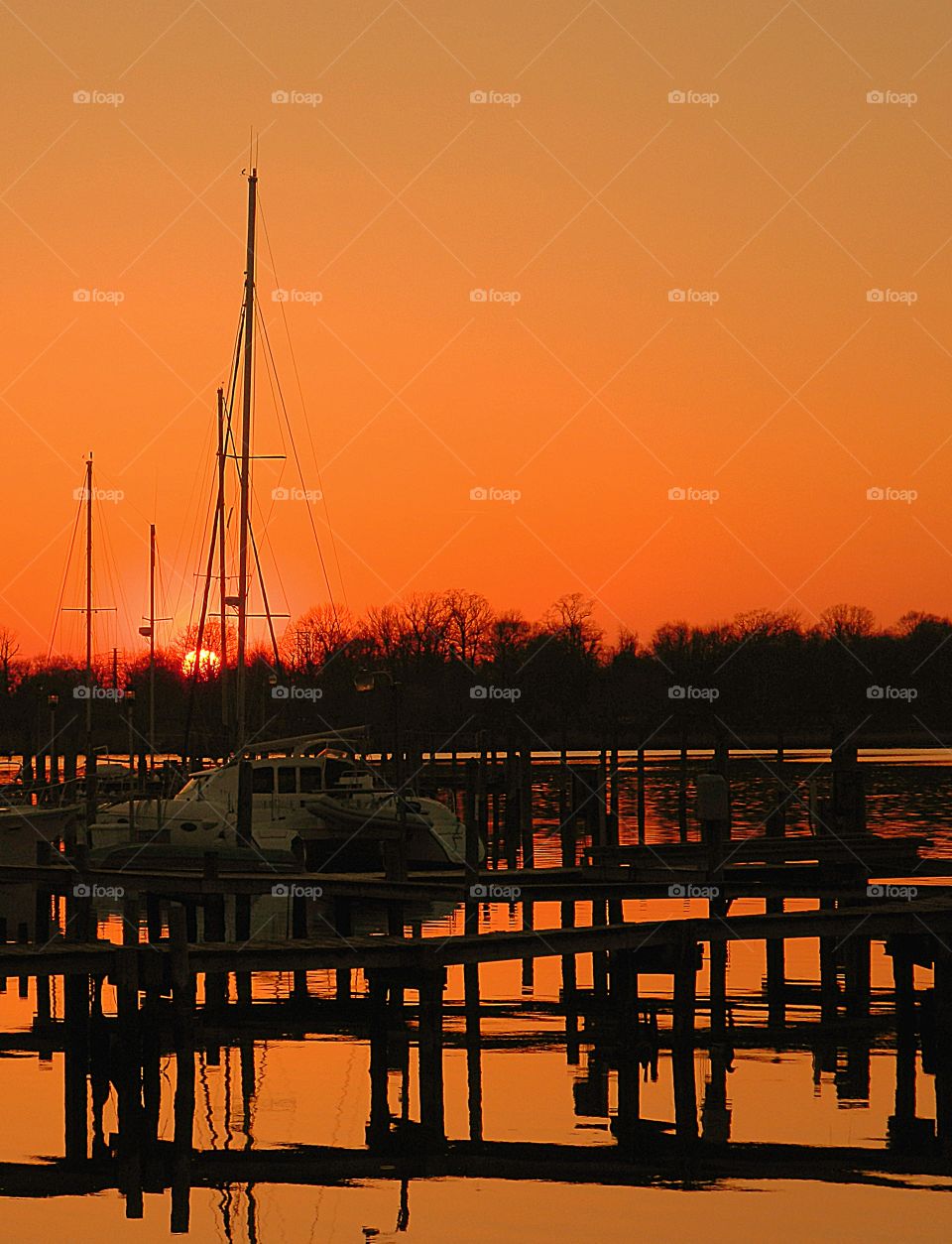 Sunsetting over the Marina