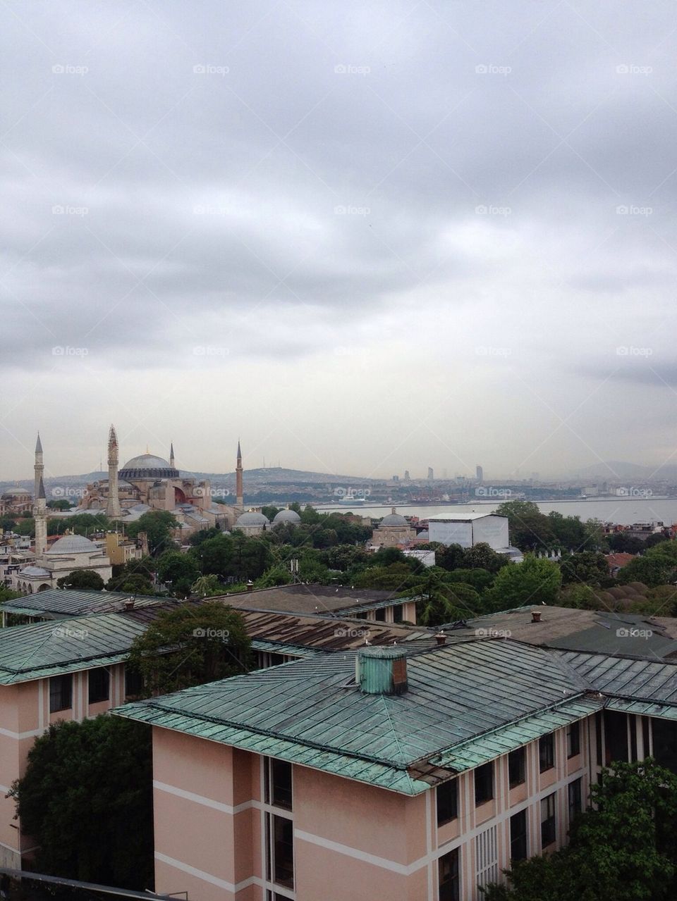 Cloudy day over the Hagia Sophia