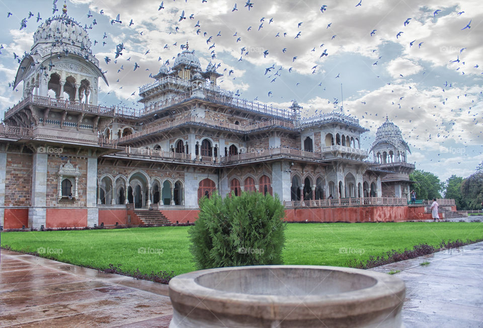 albert hall at jaipur ,rajasthan , india