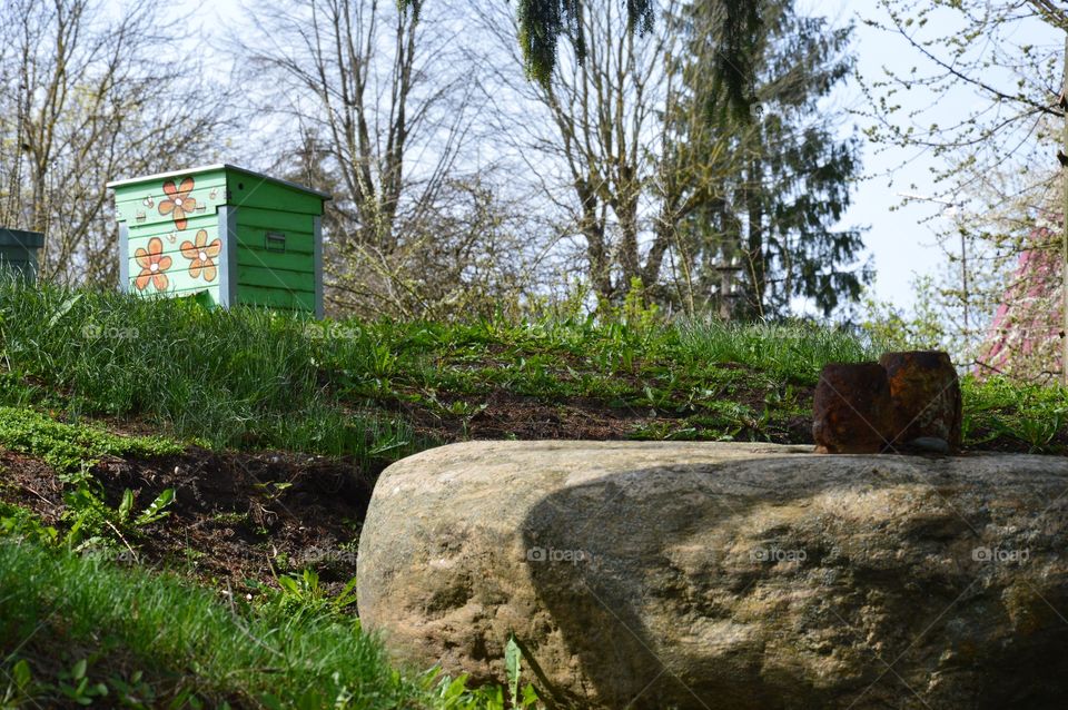 beehive and stone