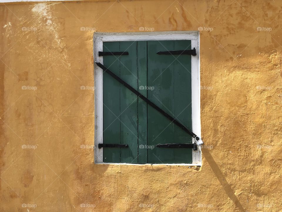 Old window in Caribbean 