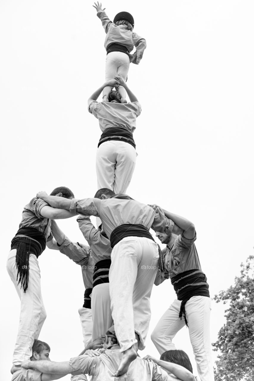 Castellers de Gracia. Barcelona