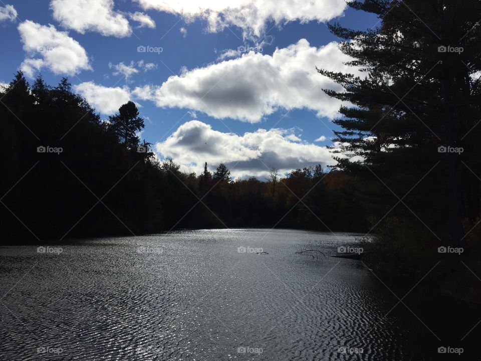 Gatineau Park in the fall lake