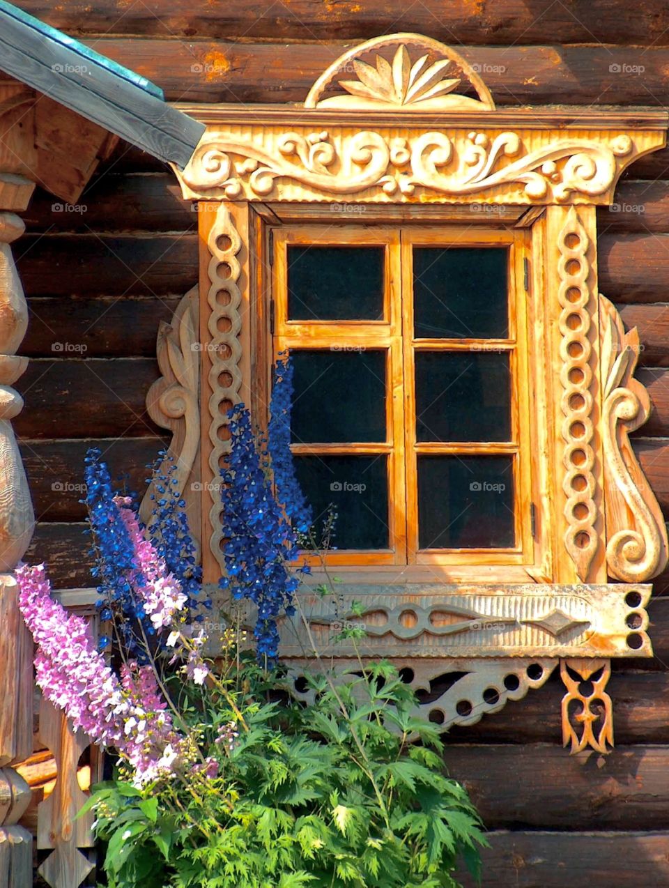 Carved window frame, Russia