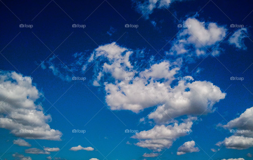 Clouds and Blue. clouds in a deep blue sky