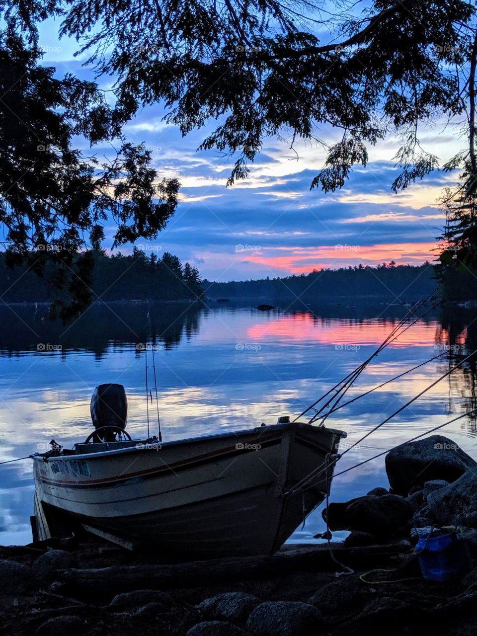 boat sunrise