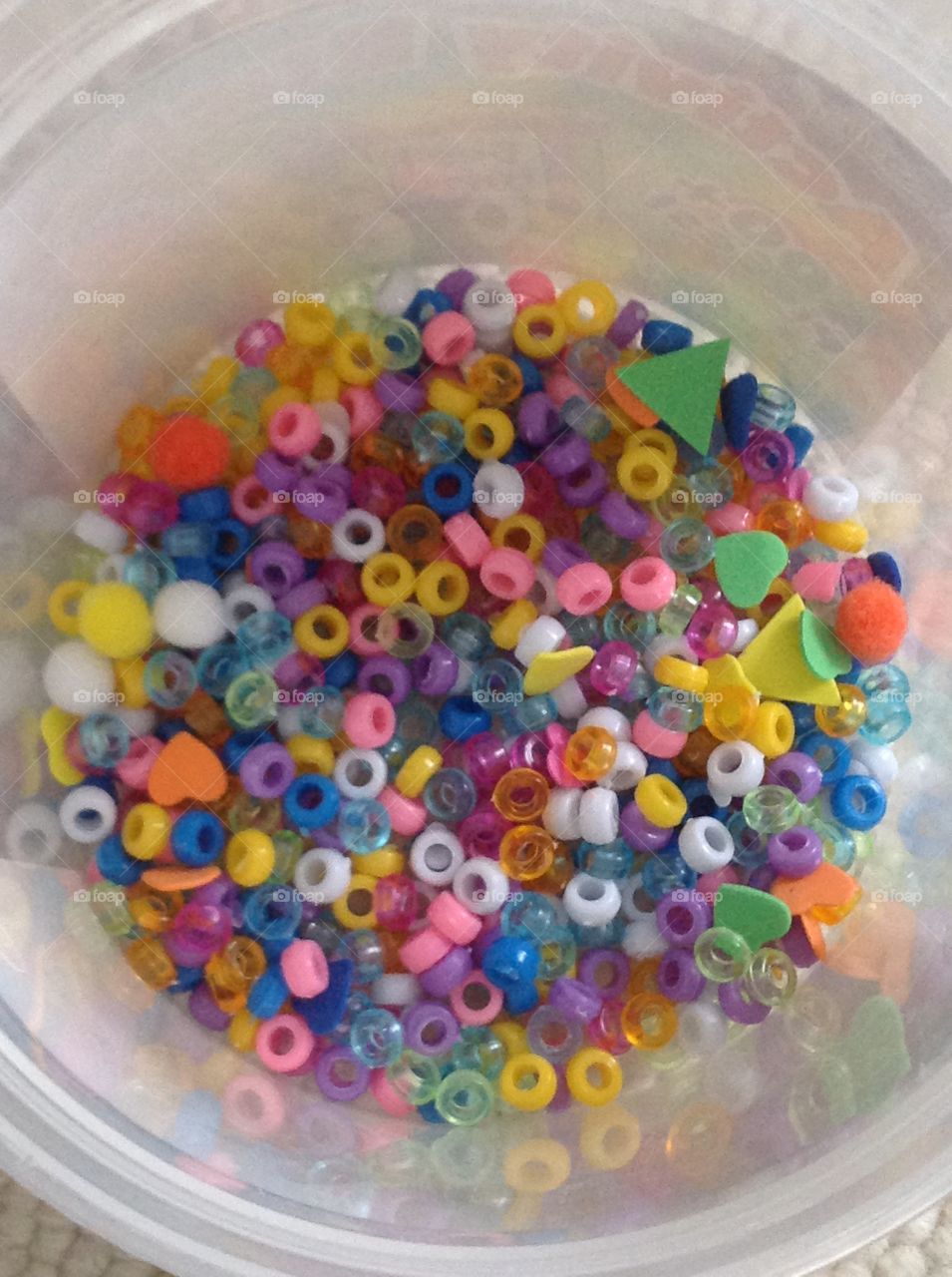 Colorful beads for arts and crafts supplies. 