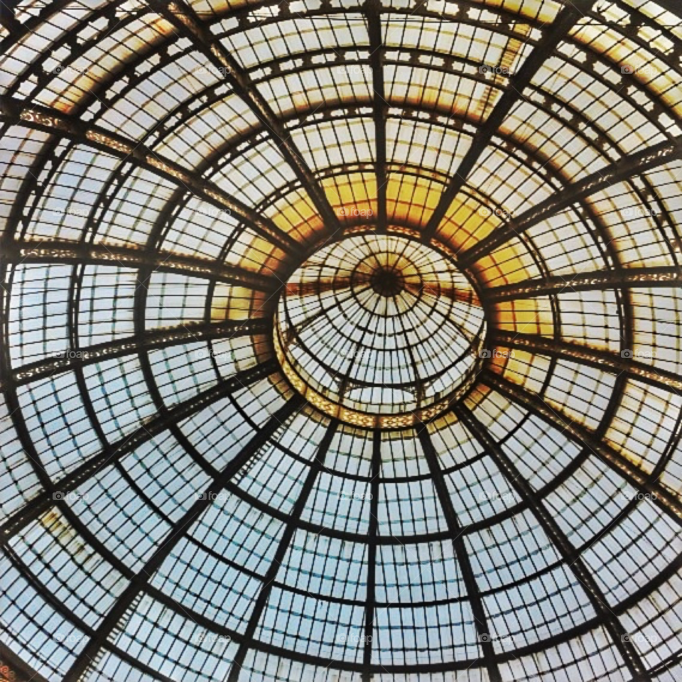 Milan, Galleria V Emanuele. Looking up