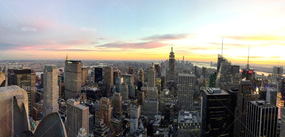 New York City downtown view - taken from Top of the Rock