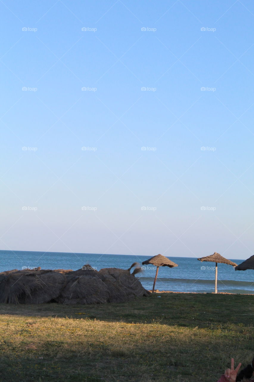 Tunisia beach in hammamat city