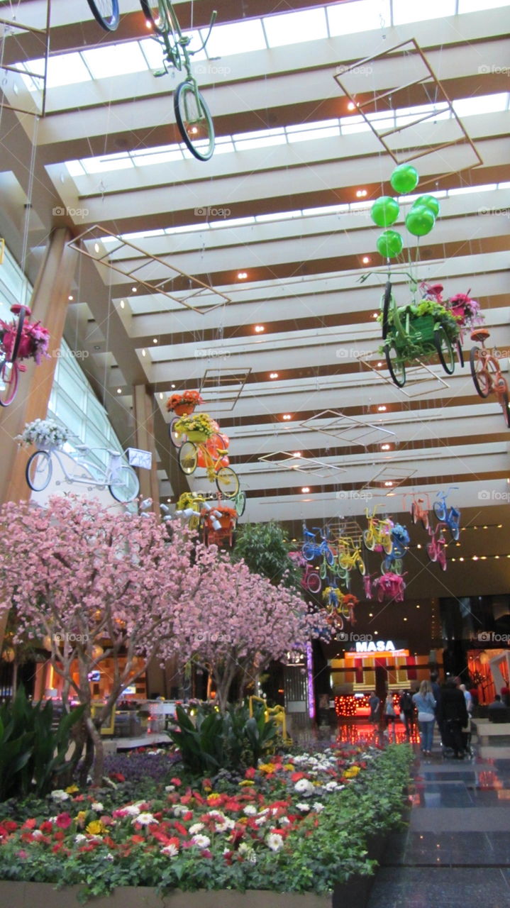 Aria Hotel lobby decor