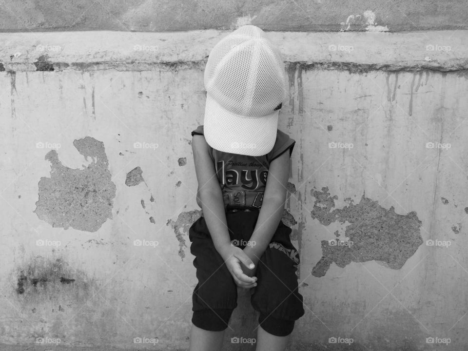 Indian boy black and white picture