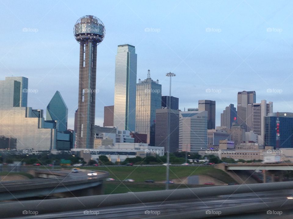 Dallas skyline. Part of the dallas skyline