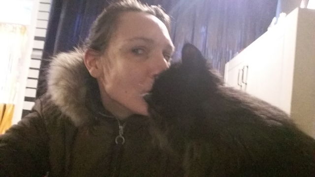 Love with the black cat Xena