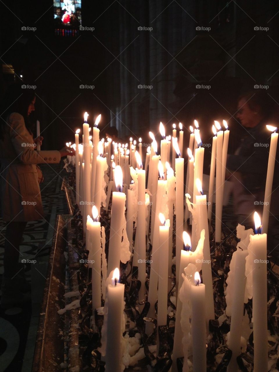 Candles in church