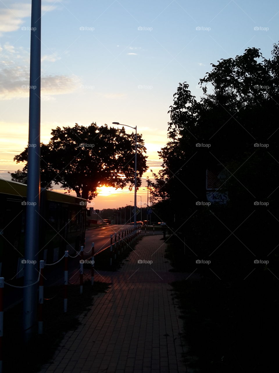 Early in the morning to work