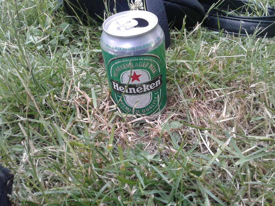 beer on grass