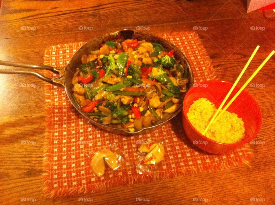 Stir fry Made by me yum do good so what is your fortune 