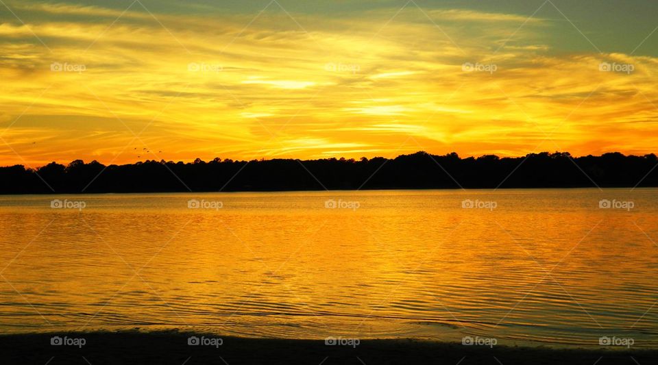 Flaming Sunset on the bayou